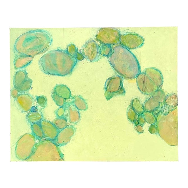 Vintage Original Abstract Oil on Canvas For Sale