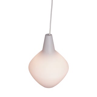 Onion Ceiling Lamp in Frosted Glass by Lisa Johansson-Pape for Asea, Sweden, 1950s For Sale