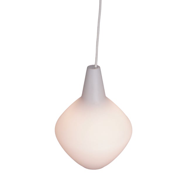 Onion Ceiling Lamp in Frosted Glass by Lisa Johansson-Pape for Asea, Sweden, 1950s For Sale