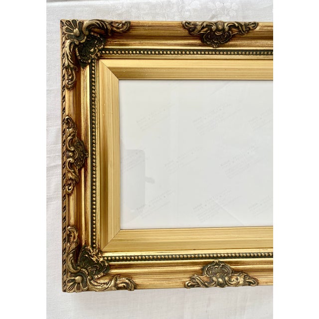 Vintage Exquistely Elgant Ornate Gold Gilt Style Wood Picture Frame - Fits 8x10 For Sale - Image 9 of 17