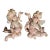 German Baroque Painted Wood Angel Sculptures, a Pair For Sale
