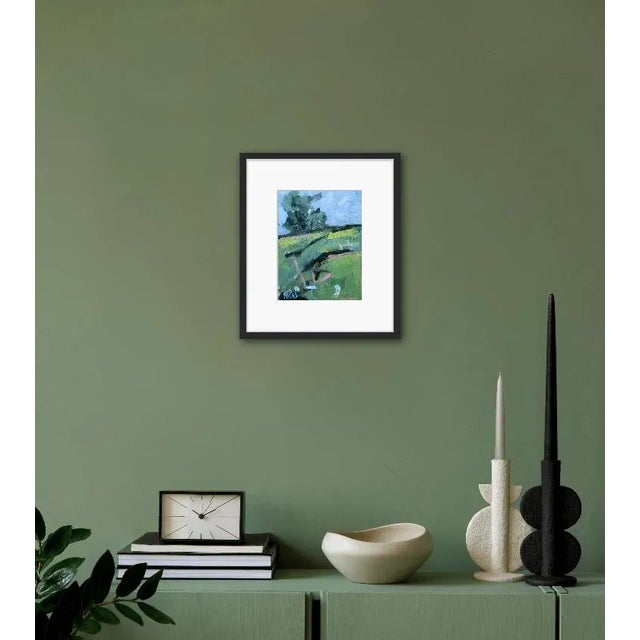 Quiet Places & Journeys — Mt. Diablo View Original oil painting by Haas, 6 x 8 unframed on masonite panel, signed. A...