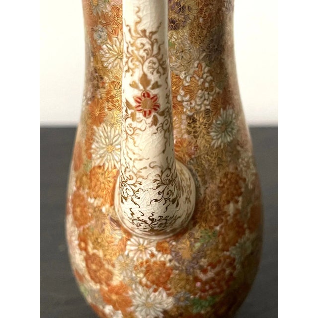 Japonisme Japanese Satsuma Ceramic Ewer Yabu Meizan For Sale - Image 3 of 13