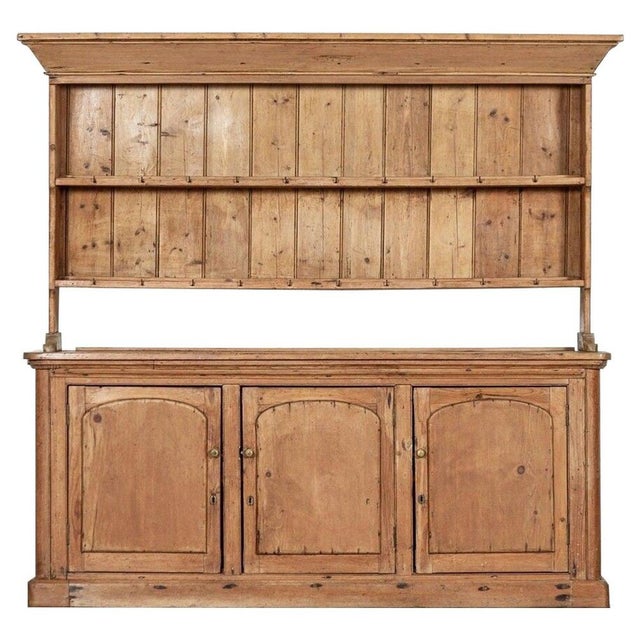 Large 19th Century English Pine Vernacular Dresser, 1870s For Sale - Image 14 of 14