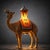 Mid-Century Modern Vintage Mid-Century Modern Orientalist Hand-Painted Camel Skin Saddle Table Lamp For Sale - Image 3 of 5