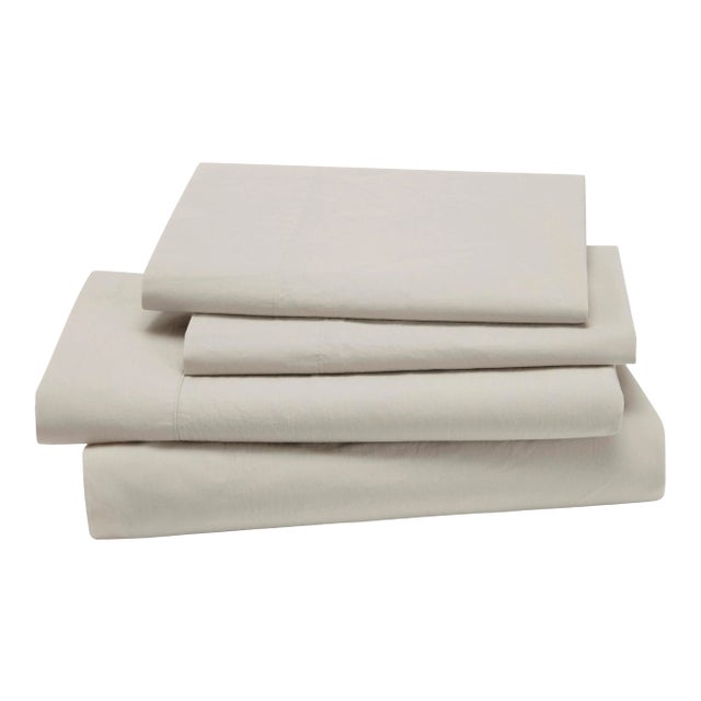 Lorimer Bedding Queen Flat Sheet in Oatmeal For Sale