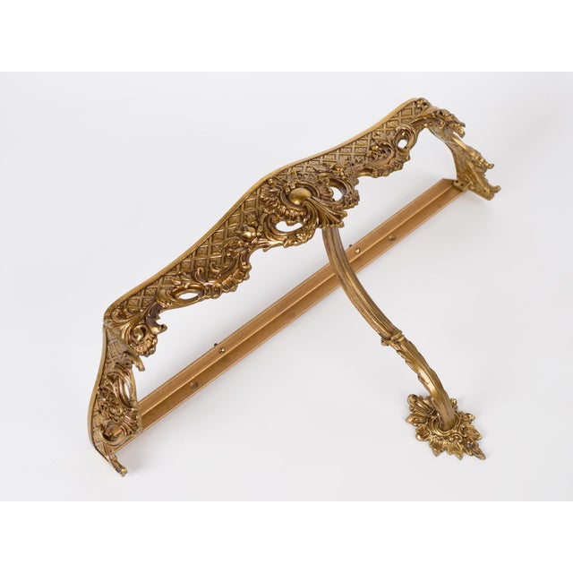 1950s Spanish Rococo Gilt Brass Wall Console Table Frame For Sale - Image 4 of 7