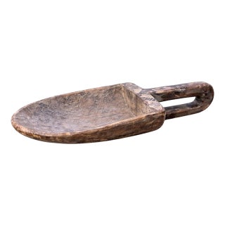 Antique Swedish Folk Art Grain Scoop in Oak, 1850 For Sale