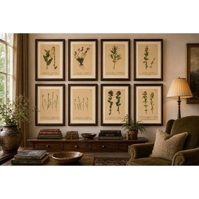 After Anton Hartinger, Alpine Foxglove & Wildflowers Small Seizded Botanical Plates, 1897, Prints, Set of 8 For Sale - Image 11 of 12
