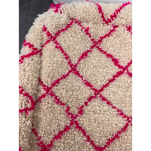 White Moroccan Handmade Pouf Cover For Sale - Image 8 of 12
