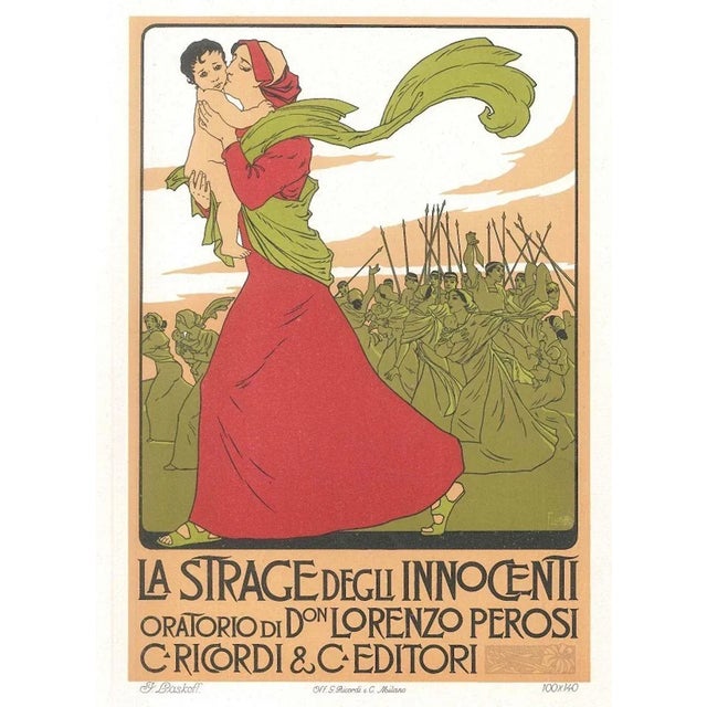 La Strage degli Innocenti- Vintage Advertising Lithograph by A. Terzi - 1900 ca. 1900 ca. For Sale - Image 3 of 3