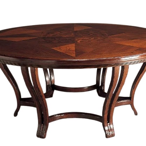Dimensions: 70” W x 30.5”H Solid Walnut Seats 8-10ppl This is a one of a kind Vere Antichità "Tavolo Positano" dining...