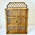1970s Vintage Coastal Boho Chic Chippendale Wicker Split Bamboo Wall Mounted 3-Shelf Cabinet For Sale - Image 4 of 12