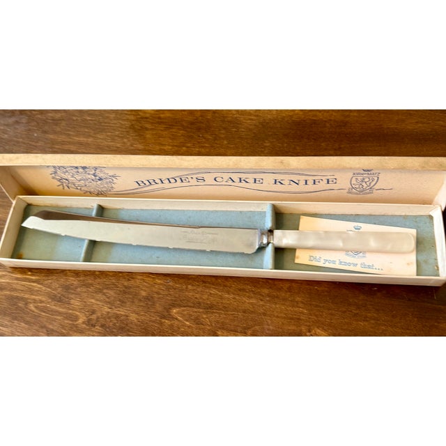 Mid 20th Century Bride’s Knife by Kirk Matz Sheffield w/ Box For Sale - Image 10 of 12