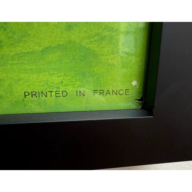 C. 1962, Air France – Great Britain, Original Vintage Lithograph Travel Poster Printed in France, Custom Framed in Black, Artist Guy Georget For Sale - Image 10 of 10