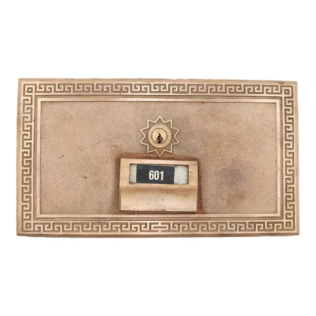 Vintage Brass u.s. Post Office Mailbox Door For Sale