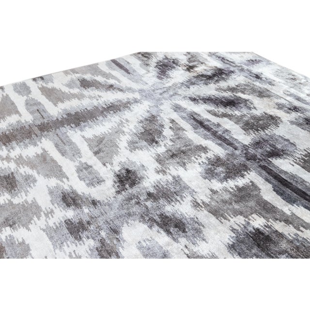 21st Century Modern Indian Silk Rug For Sale - Image 10 of 13