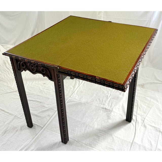 A Nautical Inspired 18th C. English George III Mahogany Triple Fold-Over Games Table For Sale - Image 11 of 15
