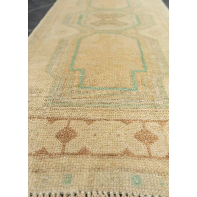 Turkish Turkish Mini Rug Oriental Hand Knotted Vintage Rug 1'6" x 3'6" #21207 For Sale - Image 3 of 8