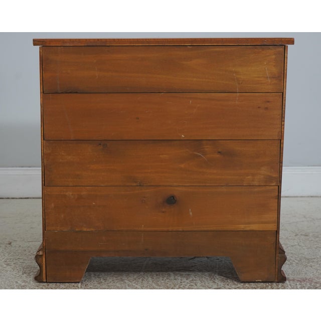 Vintage Bench Made Tiger Maple 4 Drawer Bachelor Chest For Sale - Image 16 of 16