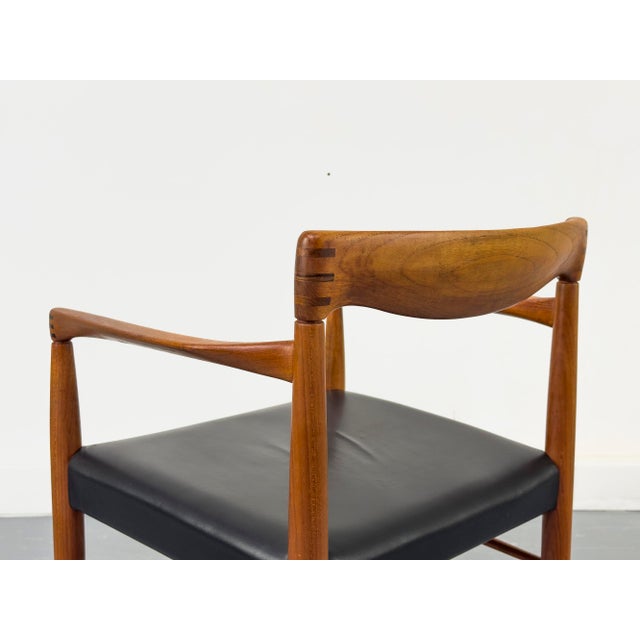 Teak and Leather Armchair by H. W. Klein for Bramin, 1960s For Sale - Image 9 of 18