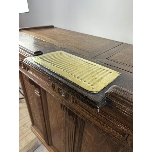 Wood Antique Oak Reception Bar, 1800s For Sale - Image 7 of 13