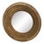 Vintage White Oak Circular Wall Mirror For Sale