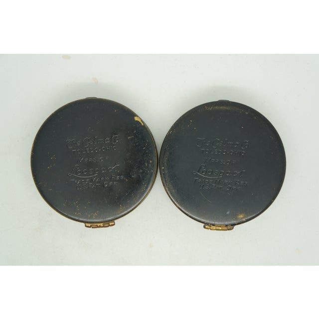 2 Antique Art Deco Celma Company Flapper Rouge Powder Makeup Compacts For Sale - Image 6 of 18
