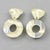 Kaso Cream-White and Mirror Acrylic Resin Clip Earrings For Sale - Image 4 of 10