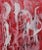 Berry Bowen abstract red and white painting on canvas. The work is signed, titled, and dated by the artist on the back of...
