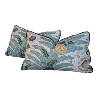 Brunschwig & Fils Riviere Aqua Lumbars For Sale