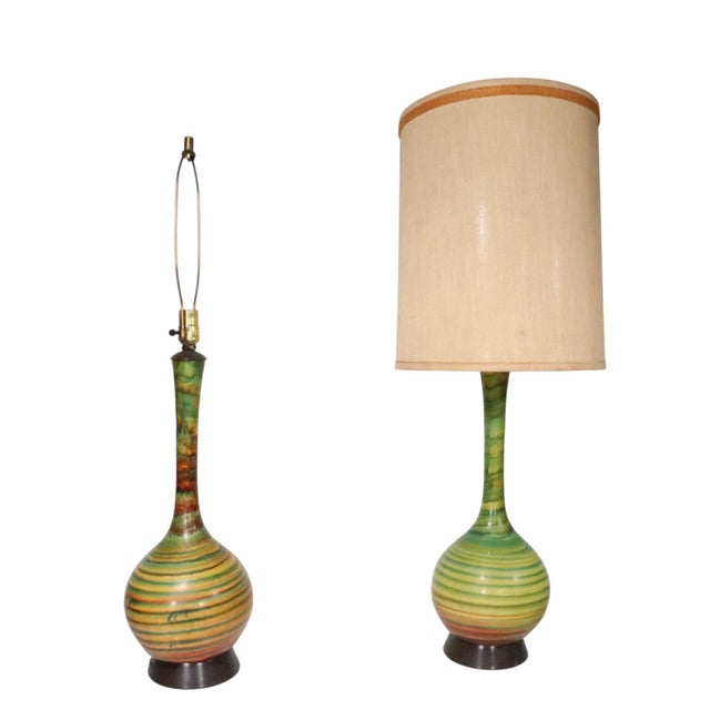 1957 Mid Century Ceramic Table Lamps by the Quartite Creative Corporation - a Pair For Sale In New York - Image 6 of 18