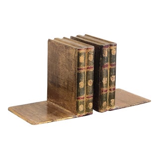 Mid-20th Century Florentine Giltwood Bookends — a Pair For Sale