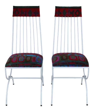 Jack Lenor Larsen Fabric Patio Chairs- A Pair