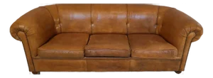 Early 20th Century Vintage Leather Sofa