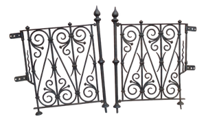 Antique Communion Rail from Monastery Chapel, 1890s, Set of 2