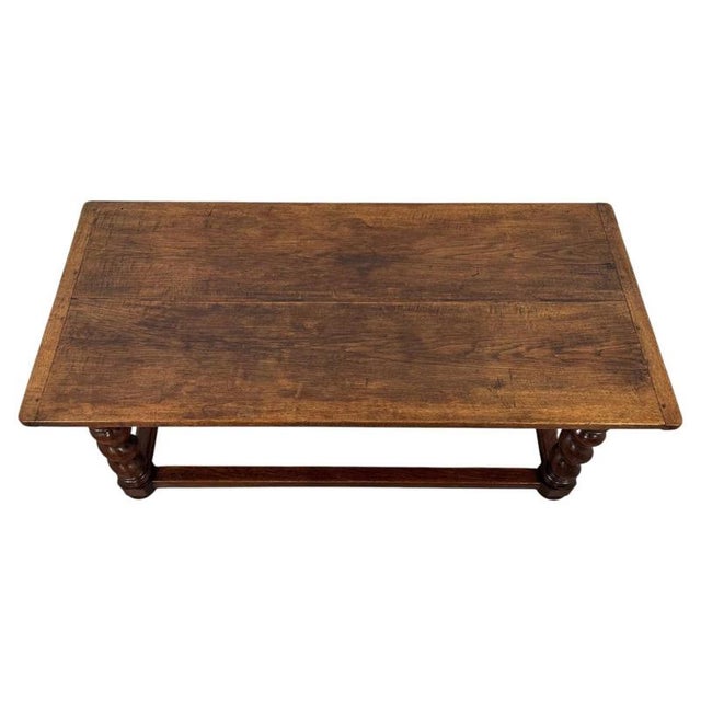 19th Century English Barley-Twist Oak Dining Table For Sale - Image 4 of 7