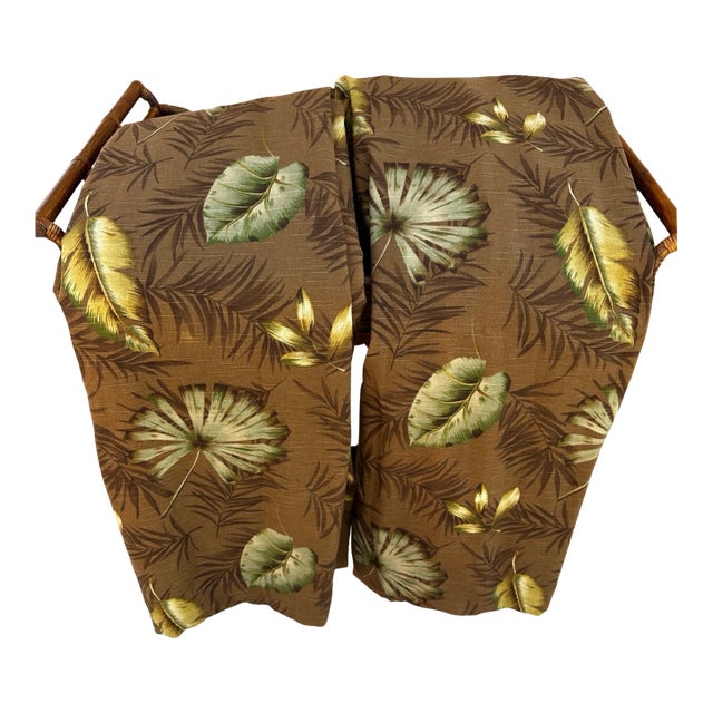 Palm Beach Style Tropical Drapery Panels custom made for the home owner that was having her house staged. Heavy weight...