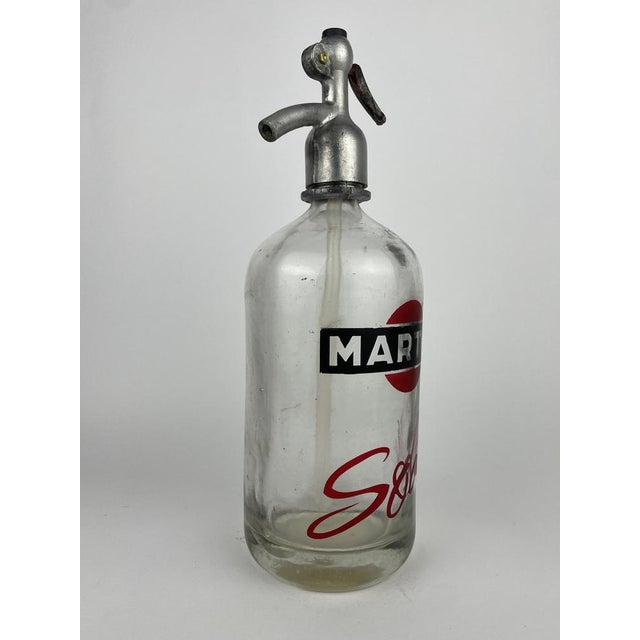 1950s Italian Promotional Martini Soda Bottle, 1950s For Sale - Image 5 of 10