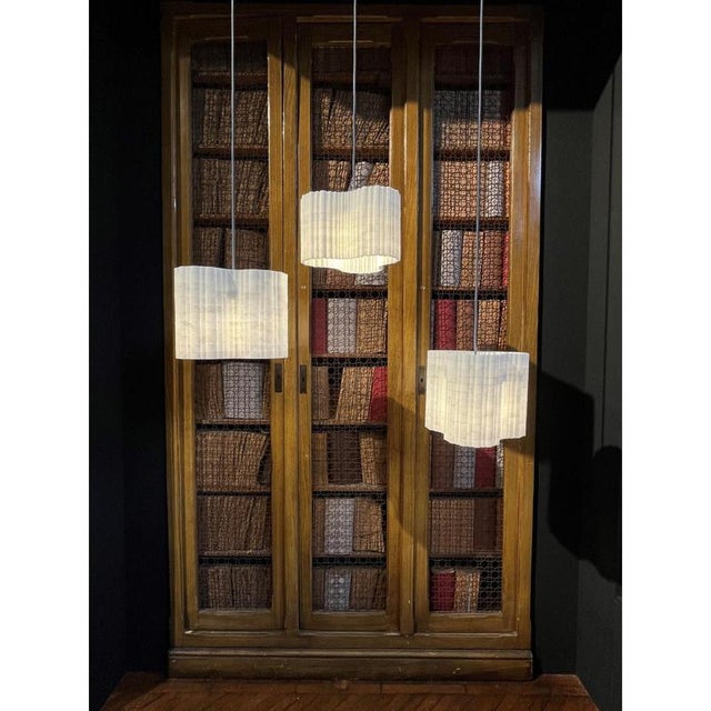 Stripes A8 Decorative Hanging Lamp in Afyon White Marble by Bufalini Marmi For Sale - Image 12 of 13