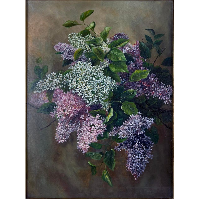Wisteria Bouquet in the Style of William Hubacek Original California Still Life Exceptionally well painted and framed...