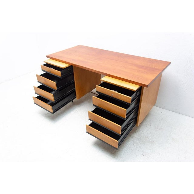 Wood Vintage Writing Desk, Czechoslovakia, 1970s For Sale - Image 7 of 18