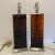 Mid-Century Modern Vintage MidCentury Modern Wavy Amber Glass Table Lamps - a Pair For Sale - Image 3 of 12