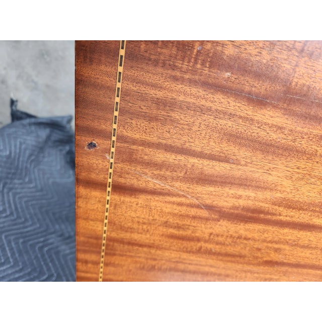 Antique Mahogany Console Table Gallery Back in the Style of Maple & Co. For Sale - Image 11 of 12