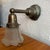 Industrial Antique Industrial Steel Wall Sconce With Holophane Glass Shade For Sale - Image 3 of 12