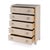 Spritely Home Accent Furniture Bar Harbor 32 in. W Rectangular Raffia 5 Drawer Dresser, Natural Raffia For Sale - Image 4 of 9
