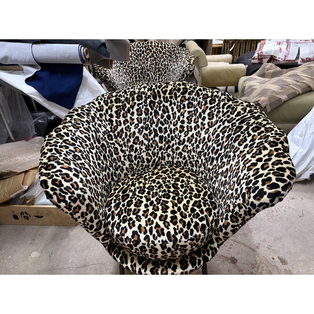 Mid-Century Modern 1950s Pair of Italian Modern Lounge Chairs For Sale - Image 3 of 14