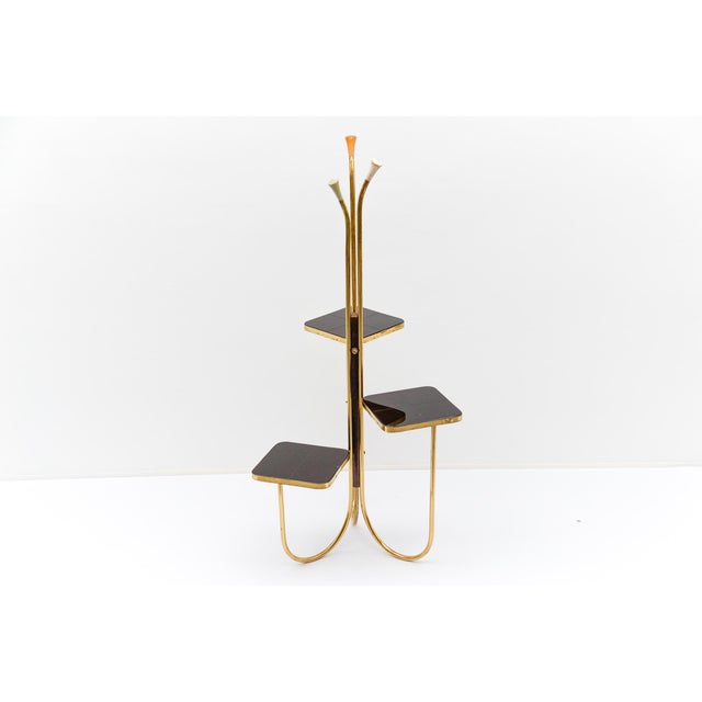 Mid-Century Modern Brass and Glass Étagère, Austria,1950s For Sale - Image 6 of 10