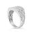 Haus of Brilliance Sterling Silver Diamond Accent Geometric Band Ring - Size 7 For Sale - Image 4 of 6