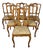 Vintage French Dining Chairs in Oak, Set of 6 For Sale
